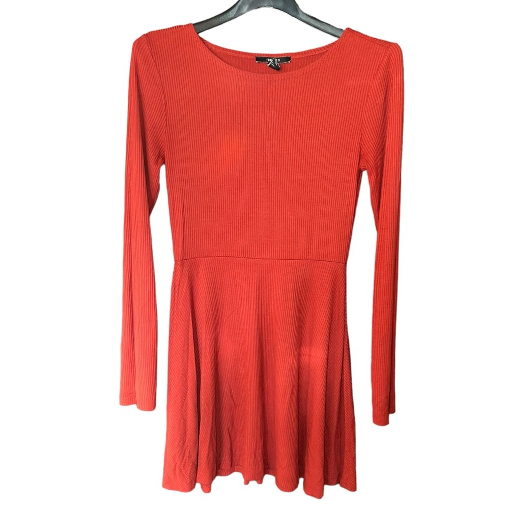 Forever 21  Orange Long Sleeve Dress Women’s Medium